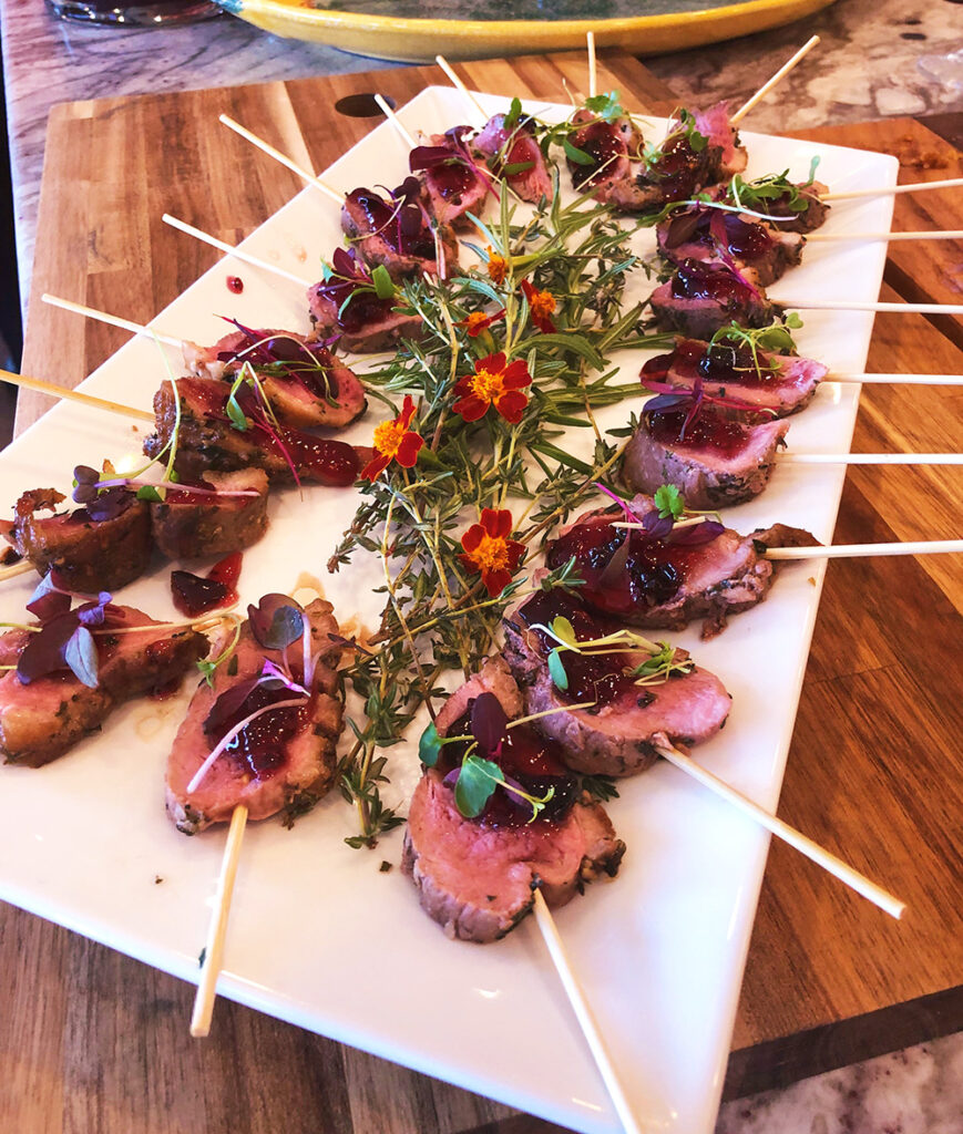 appetizer lamb lollipops served by pc elite private chefs