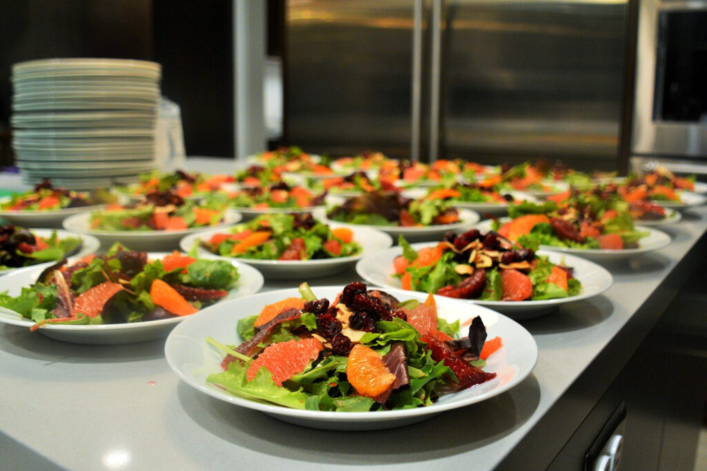 Fresh summer time salad with grapefruit and dried berries